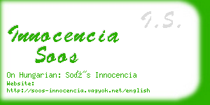 innocencia soos business card